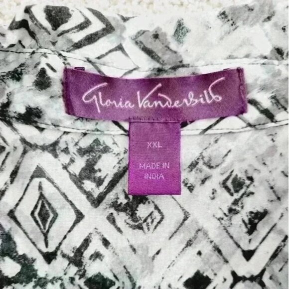 ✨️Gloria Vanderbilt Womans GISELLE Pintuck Roll-Tab Sleeve Blouse✨️ - Picture 5 of 5